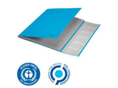 LEITZ Chemise trieur Recycle, A4, carton, bleu