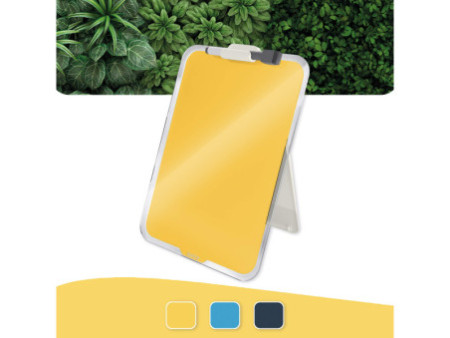 LEITZ Chevalet de bureau en verre Cosy, jaune