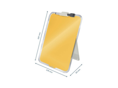 LEITZ Chevalet de bureau en verre Cosy, jaune