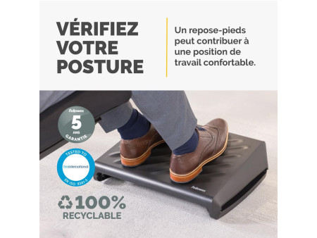 Fellowes Repose-pieds Breyta, réglable, noir