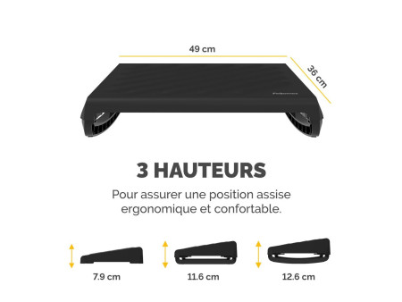 Fellowes Repose-pieds Breyta, réglable, noir
