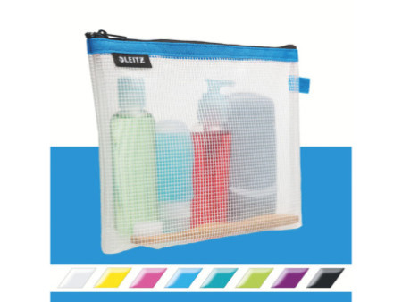 LEITZ Trousse à cosmétique WOW Traveller, transparent/bleu
