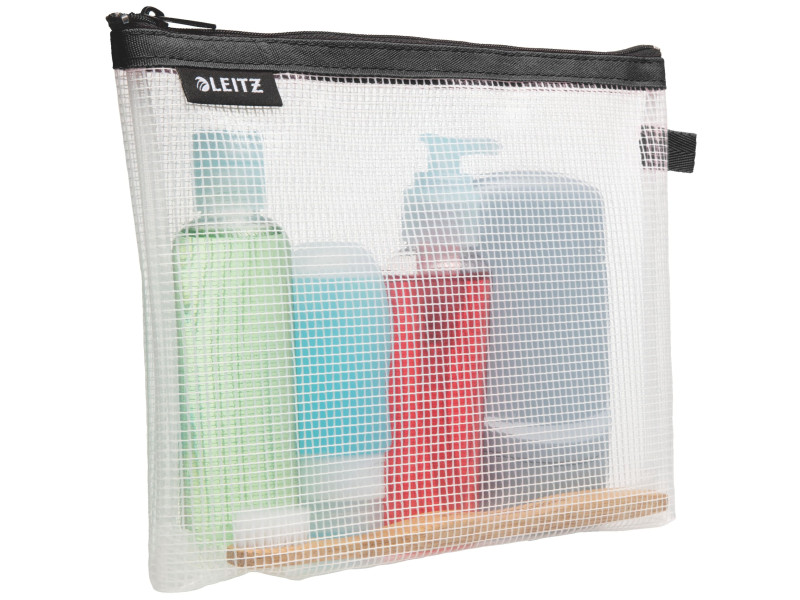 LEITZ Trousse à cosmétique WOW Traveller, transparent/noir