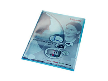 LEITZ pochette transparente Premium, format A4, PVC, bleu,