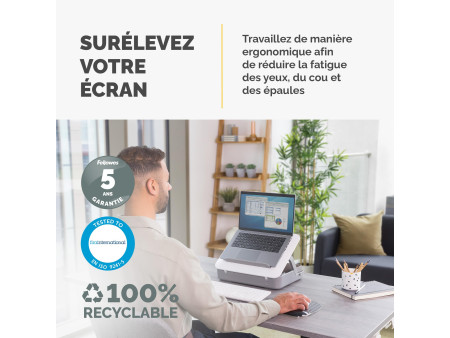 Fellowes Mallette pour ordinateur portable Breyta, blanc