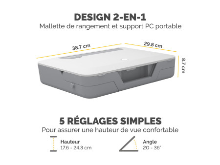 Fellowes Mallette pour ordinateur portable Breyta, blanc