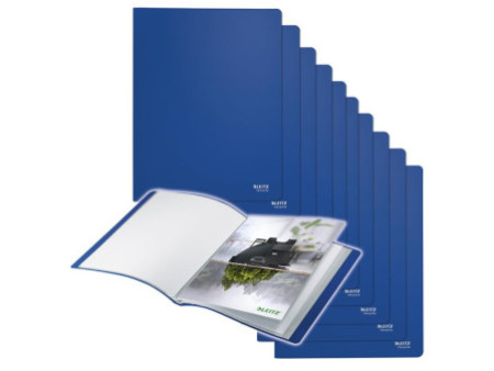 LEITZ Protège-documents Recycle, A4, PP, 40 pochettes, bleu