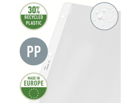 LEITZ Pochette perforée, A4, PP, grainé, 0,13 mm,