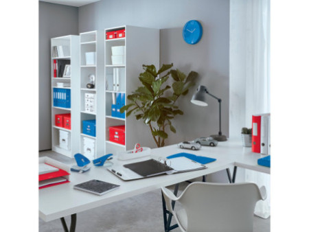 LEITZ Mini perforateur Nexxt 5060, en carton, bleu métallisé