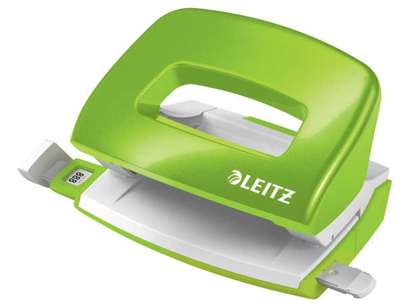 LEITZ Mini perforateur Nexxt 5060, en carton, vert métallisé