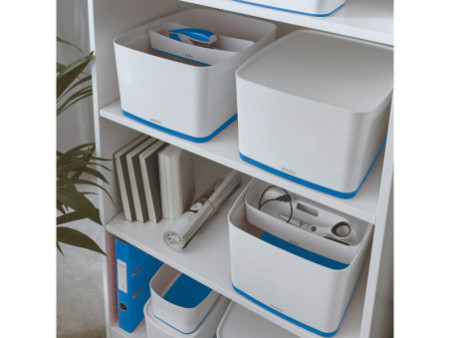 LEITZ Boîte de rangement My Box, 18 litres, blanc / bleu