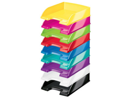 LEITZ Corbeille à courrier Plus WOW, A4, polystyrène, rouge