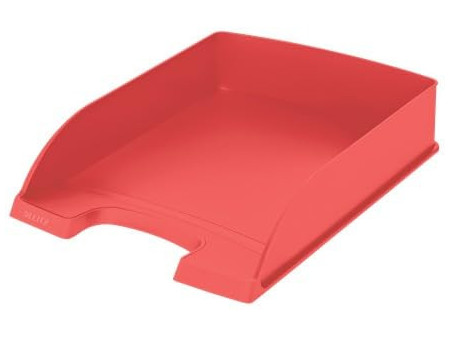 LEITZ Corbeille à courrier Recycle, A4, polystyrène, rouge