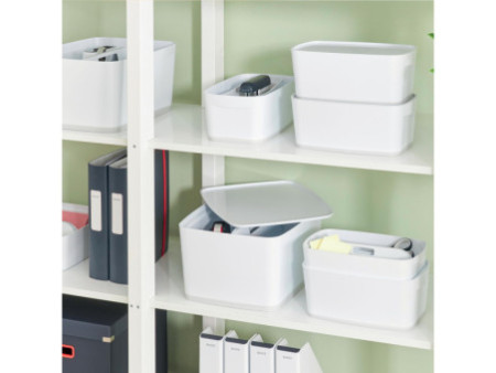 LEITZ Boîte de rangement My Box, 5 litres, blanc / gris