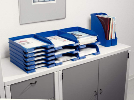 LEITZ Corbeille à courrier Plus Jumbo, A4 polystyrène argent