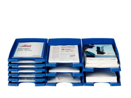LEITZ Corbeille à courrier Plus Jumbo, A4 polystyrène argent