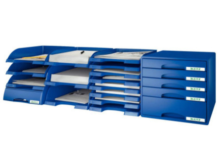 LEITZ Corbeille à courrier Plus Jumbo, A4 polystyrène argent