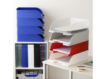 LEITZ Corbeille à courrier Plus Jumbo, A4, polystyrène, gris