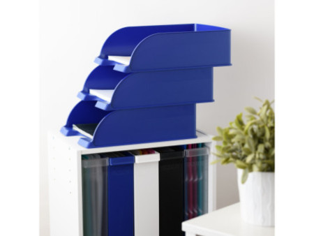 LEITZ Corbeille à courrier Plus Jumbo, A4, polystyrène, gris