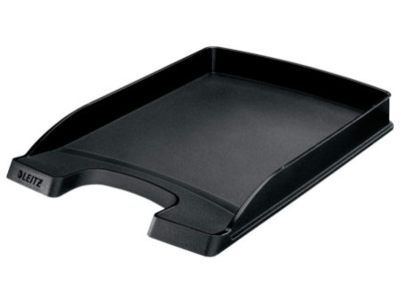 LEITZ Corbeille à courrier Plus plat, A4, polystyrène, noir