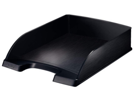LEITZ Corbeille à courrier Style, A4, polystyrène,noir satin