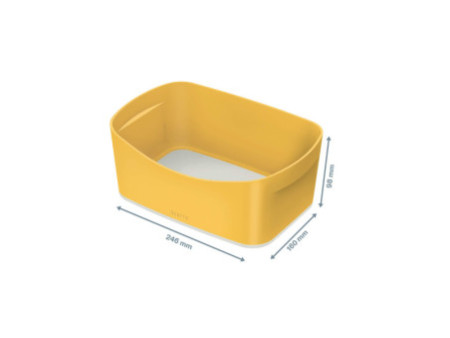LEITZ Bac de rangement My Box Cosy, A5, jaune/gris clair