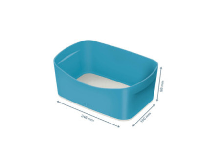 LEITZ Bac de rangement My Box Cosy, A5, bleu/gris clair