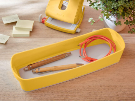 LEITZ Bac de rangement My Box Cosy, long, jaune