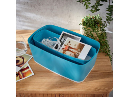 LEITZ Bac de rangement My Box Cosy, long, bleu