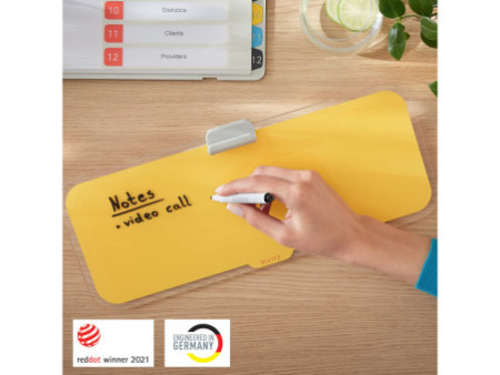 LEITZ Bloc-notes en verre Cosy pour le bureau, jaune