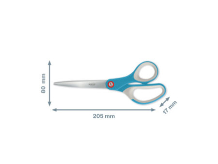 LEITZ Ciseaux Cosy Titan, pointu, longueur: 205 mm, bleu