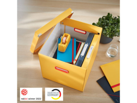 LEITZ Boîte de rangement Click & Store Cosy, cube, jaune