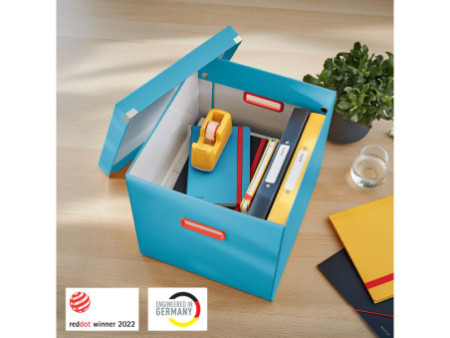 LEITZ Boîte de rangement Click & Store Cosy, cube, bleu