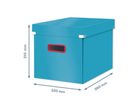 LEITZ Boîte de rangement Click & Store Cosy, cube, bleu