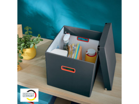 LEITZ Boîte de rangement Click & Store Cosy, cube, gris