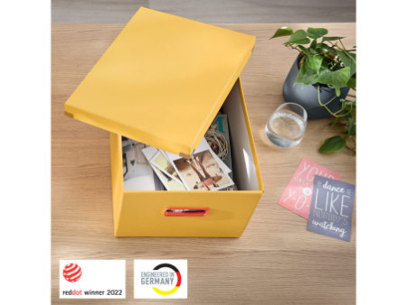 LEITZ Boîte de rangement Click & Store Cosy M, jaune