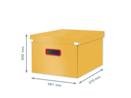 LEITZ Boîte de rangement Click & Store Cosy M, jaune