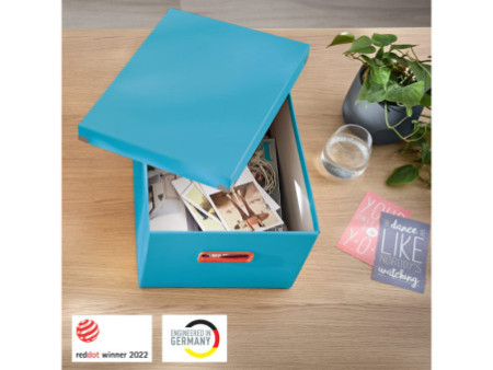 LEITZ Boîte de rangement Click & Store Cosy M, bleu