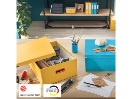 LEITZ Boîte de rangement Click & Store Cosy L, jaune