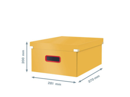 LEITZ Boîte de rangement Click & Store Cosy L, jaune