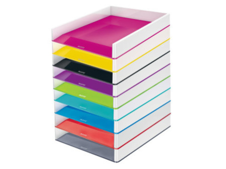 LEITZ Corbeille à courrier WOW Duo Colour, A4, noir