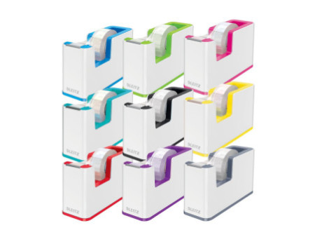LEITZ Dévidoir de table WOW Duo Colour, équipé, jaune