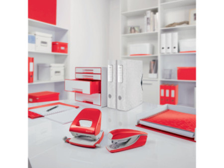 LEITZ Dévidoir de table WOW Duo Colour, équipé, rouge