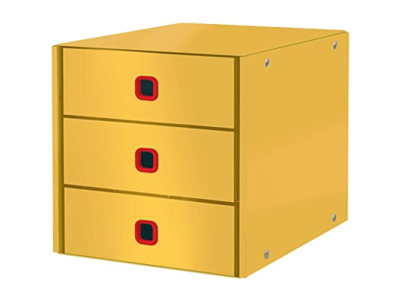 LEITZ Bloc de classement Click & Store Cosy, 3 tiroirs,jaune