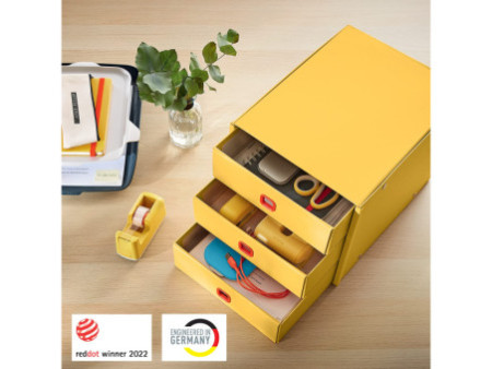 LEITZ Bloc de classement Click & Store Cosy, 3 tiroirs,jaune