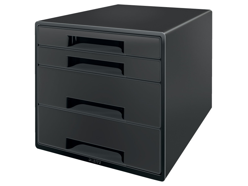 LEITZ Bloc de classement Recycle CUBE, 4 tiroirs, noir