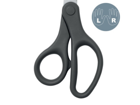 LEITZ Ciseaux Titanium, longueur: 205 mm, rond, gris