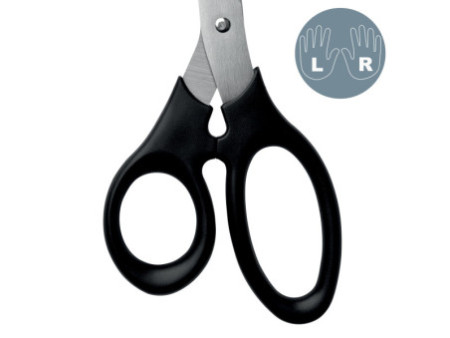 LEITZ Ciseaux, longueur: 185 mm, rond, noir