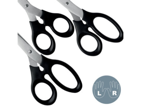 LEITZ Set de ciseaux, 3 pièces, rond, noir