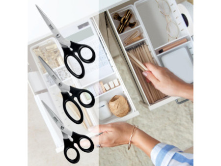 LEITZ Set de ciseaux, 3 pièces, rond, noir